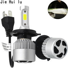 LED S2 H4 H7 H1 COB LED Headlight Bulbs H11 H13 12V 9005 9006 H3 9004 9007 9012 72W 8000LM Car LED Fog Light Lamp 6500K 2024 - buy cheap