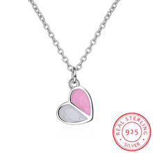 925 Sterling Silver Necklace Ice Cream Heart Chain Necklace For Women Girl collares choker Good Friend Gift S-N225 2024 - buy cheap