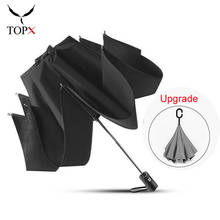 New Reverse Umbrella Automatic 3Folding Strong Windproof Big Umbrella Rain Women Business Umbrellas Men Waterproof Car Paraguas 2024 - buy cheap