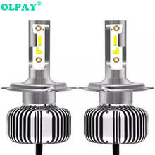 OLPAY-bombilla LED para faro delantero de coche, juego de focos delanteros H7, H4, H1, H7, H8, H11, 9005 HB3, 9006 HB4, 12V, 60W, 6000LM, 2 uds. 2024 - compra barato