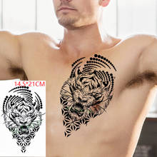 Tatuagem temporária à prova dwaterproof água adesivo tigre triângulo círculo ponto padrão tatto adesivos flash tatoo tatuagens falsas para homens 2024 - compre barato