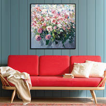 Abstract Rose On Canvas Oil Painting Hand Painted Beautiful Flower Oil Painting Large Wall Art For Home Room Decorative Painting 2024 - buy cheap