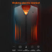Heating Vest USB Charging Heating Vest Intelligent Electric Heating Vest Heating Clothes Submersible Black XXXL 2024 - buy cheap