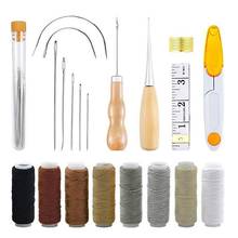 29pcs Leather Craft Stitching Tools Set Sewing Special Needles Awl Thimble Waxed Thread for DIY Handmade Craft Supplies 2024 - buy cheap