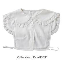 Съемный фальшивый воротник с оборками для кукол и девушек Наплечная рубашка 2024 - купить недорого