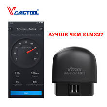 XTOOL AD10 OBD2 диагностический сканер, лучше чипов, чем ELM 327 считыватель кода 25k80 бесплатное приложение работает для Android и IOS ELM327 2024 - купить недорого