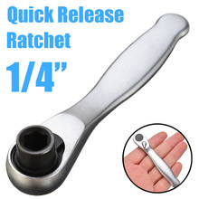 Quality 1/4" Drive Ratchet Wrench Mini Ratchet Quick Release Socket Spanner 72Teeth Single-end Wrench Hand Auto Repair Tools 2024 - buy cheap
