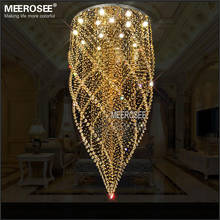 Luces de techo de cristal ámbar, lámpara de cristal para escalera, con bombillas GU10 de 800mm de diámetro 2024 - compra barato