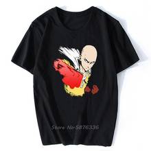 Camiseta de algodão tamanho europeu do anime japonês one punch, camiseta casual, gola redonda, roupas estéticas de verão 2024 - compre barato