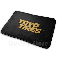 Toyo-alfombrilla antideslizante con Logo dorado para neumáticos, alfombrilla suave, cojín con logotipo de ventilador, para carreras, mecánica de coches 2024 - compra barato