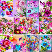 DIY 5D Diamond Painting Full Round Square Resin Mosaic Diamond Embroidery Cross Stitch Kits Wall Art Colorful Flower Drawing 2024 - buy cheap