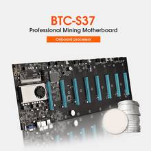 NEW BTC-S37 Miner Mining Motherboard CPU Set 8 Video Card Slot DDR3 Memory Integrated VGA Interface Low Power Consumption 2024 - buy cheap