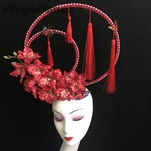 New DIY Handmade Classical Chinese Style Show Headdress Adult Stage Hair Accessories For Women 2024 - buy cheap