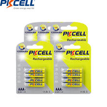 Pilas PKCELL recargables, 1,2 V, 1200mah, NIMH AAA, 1200mAh, NI-MH, capacidad real, 20 unidades/5 tarjetas 2024 - compra barato