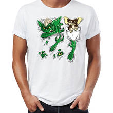 Camiseta de verano para hombre Gremlins Jaws parodia divertida Artsy impresionante camiseta de ilustraciones Anime Cool camisetas altas Harajuku Streetwear 2024 - compra barato