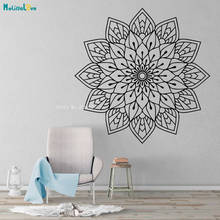 Pegatina de pared de Mandala de flores, decoración del hogar, Geometría Sagrada, sala de estar, dormitorio, nuevo diseño, calcomanías artísticas hermosas YT2393 2024 - compra barato