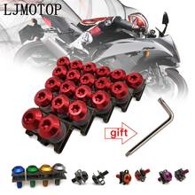 Tornillos de carenado de uso General para motocicleta, Clips de carrocería, pernos de resorte para YAMAHA YZF R1 XJR1300 FJR 1300 XTZ700 TENERE XJR1300 2024 - compra barato