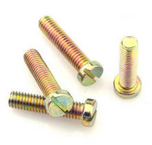 50pcs M4 Slotted screws column head bolts open slot cylinder screw one line socket bolt color zinc plating 2024 - buy cheap