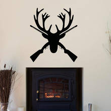 Deer Antlers Wall Decal Rustic Hunting Wall Decor Bedroom Living Room Vinyl Stickers Rustic Country Home Decoration Murals J11 2024 - buy cheap