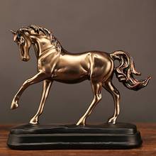VINTAGE RESIN HORSE STATUES FIGURINES ORNAMENTS HORSE SCULPTURE CRAFTS HOME OFFICE DECORATION ACCESSORIES CREATIVE WEDDING GIFTS 2024 - buy cheap
