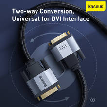 BASEUS-Cable DVI de alta velocidad para proyector LCD, adaptador macho a macho de 2K de doble enlace, para DVD, TV HD, TV BOX y Monitor, 2m y 3m 2024 - compra barato