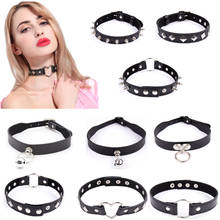 Collar de remaches Punk para hombre y mujer, accesorio Sexy de cuero para fetiche, Bdsm, Bondage, juego de rol, parejas, flirteo, regalo de fiesta Gay 2024 - compra barato