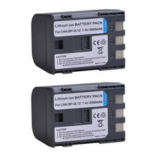Paquete de 2 baterías de BP-2L12 de 2000mAh, para Canon DC310, DC330, Elura 60, Vixia, HG10, HV20, HV30, ZR100, ZR200, ZR300, ZR500, ZR600, ZR800 2024 - compra barato