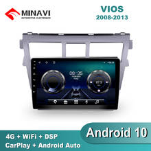 9'' IPS Android 10 TOYOTA VIOS 2008-2010/2011/2012/2013 Car Radio Multimedia GPS Navigation Navi Player Auto Stereo 2din WIFI 2024 - buy cheap