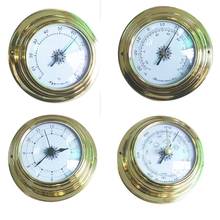 4 Inches 4 PCS/set Thermometer Hygrometer Barometer Watches Clock Copper Shell Zirconium Marine for Weather Station  2024 - buy cheap