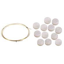 1 Pcs 8FT Acoustic Guitar 2.2mm Guitar Brass Fret Wire & 12Pcs White Mother of Pearl Luthier Dots Inlay Fret Side Marker 2024 - buy cheap