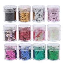 12 Colors Mixed Holographic Makeup Chunky Glitter Face Body Eye Hair Nail Epoxy Resin Festival Chunky Hexagons Glitters 2024 - buy cheap