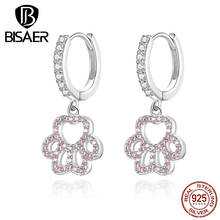 BISAER-pendientes hipoalergénicos para mujer, joyería de plata de ley 925 con huellas de perro, aretes de tuerca, joyería de plata, ECE771 2024 - compra barato