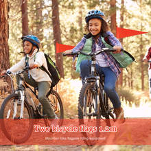 Bandeira de segurança de bicicleta portátil, à prova d'água, triângulo, elementos para meninos, meninas, ciclismo, 1.2m, com braço 2024 - compre barato