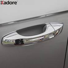 Abs chrome maçaneta da porta capa guarnição adesivo para volkswagen T-ROC troc 2017 2018 2019 estilo do carro acessórios 2024 - compre barato