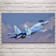 su 35 aircraft super-maneuverable fighter generation 4 fabric posters on the wall picture home living room decoration KM340 2024 - buy cheap