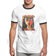 Cabeça das mulheres #4 t camisa diy tamanho grande 100% algodão arte abstrata minimalista minimalista abstrato picasso pablo picasso 2024 - compre barato