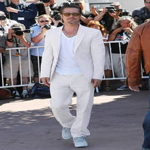 Белый облегающий мужской костюм, новейший дизайн пальто и брюк, изготовленный на заказ, лучший мужской Пляжный смокинг, мужские костюмы, деловые, свадебные смокинги 2024 - купить недорого