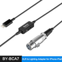 BOYA BY-BCA7 XLR toXLR to Lighting connector Microphone Adapter Cable 3 Position Pad for iOS Devices Microphone Accessories 2024 - buy cheap