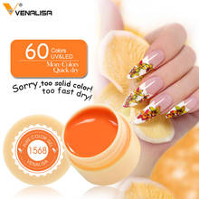 Venalisa-Gel de pintura UV, 60 colores para elegir, diseño de uñas artísticas, esmaltes de Gel pigmentado de larga duración, 5ml 2024 - compra barato