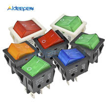 Kcd4 interruptor rocker de alta corrente, 2 posições liga desliga 4 pinos 6 pinos equipamento elétrico com interruptor de luz 30a 250v 2024 - compre barato