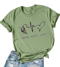 Camiseta estilosa com estampa de borboleta, camiseta feminina casual de algodão estilosa para o verão 2024 - compre barato