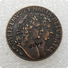 1693 Ирландия медная копия монеты памятные монеты-копия монет медаль коллекционные монеты 2024 - купить недорого