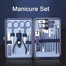 7-18pcs Stainless Steel Nail Clipper Kit Manicure Tools Fingertip Set Foot Scissors Nail Cutter Cuticle Scissors Pedicure Tool 2024 - buy cheap