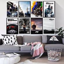 Pôsteres nórdicos de séries de filme, velozes e furiosos, arte de parede para decoração da sala de estar 2024 - compre barato