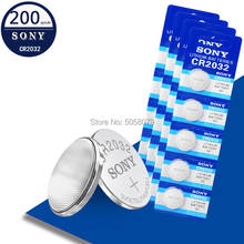 SONY-Batería de botón CR2032 3V, pila de iones de litio 200 ECR2032 CR2032 DL2032, para reloj, placa base de juguete, 2032 Uds. 2024 - compra barato