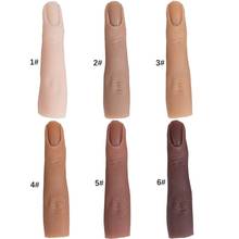 Силиконовый манекен для практики ногтевого дизайна, женский манекен для ногтей, подвижные ногти и гибкий изгиб для маникюра 2024 - купить недорого