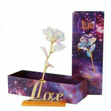 1 peça-estatueta decorativa para amantes do dia dos namorados, flor de rosa, presente romântico de cristal, com caixa 2024 - compre barato