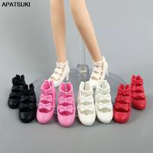 4pairs/lot Princess Bowknot High-heel Fashion Doll Shoes for Barbie Doll Shoes for Blythe Doll Ankle Sandals DIY Playhouse Toys 2024 - buy cheap