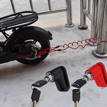 Trava de freios de disco antifurto com fio de aço, para xiaomi mijia m365 scooter elétrico, skate, cadeado de freio a disco 2024 - compre barato