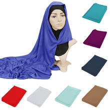 Мусульманский трикотажный тюрбан, 1 шт., хиджаб шарф платок, Малайзия, мусульманские шарфы 2024 - купить недорого